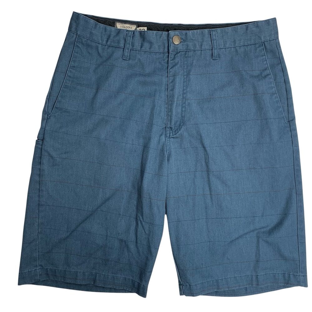Volcom Men’s Slate Blue Flat Front Shorts Size 32 | Casual Modern Fit